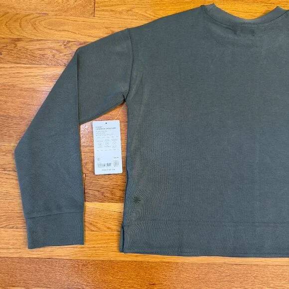 Athleta Seasoft Crewneck Sweatshirt in Green - Size Small NWT - Picture 6 of 6